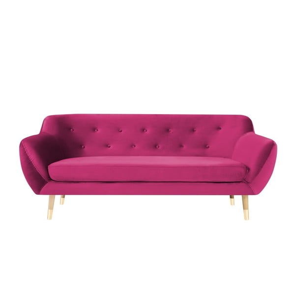 Rozā trīsvietīgs rozā dīvāns Mazzini Sofas Amelie