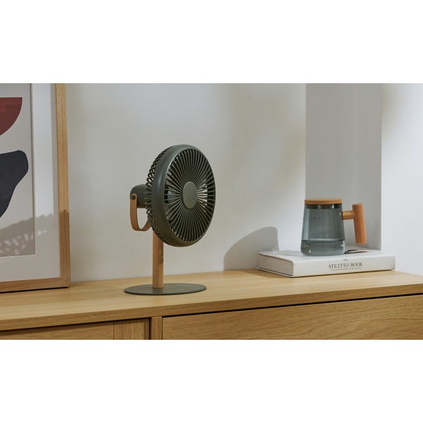 Zaļa galda lampa ar tālvadības pulti un ventilatoru (augstums 26 cm) Beyond – Gingko-image-2