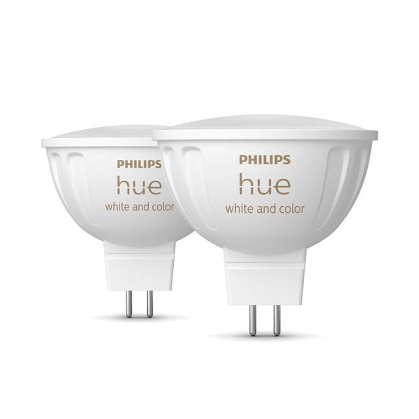 Spuldzes (2 gab.) ar GU 5,3 spuldžu ietveri, 6 W White and color ambiance – Philips Hue