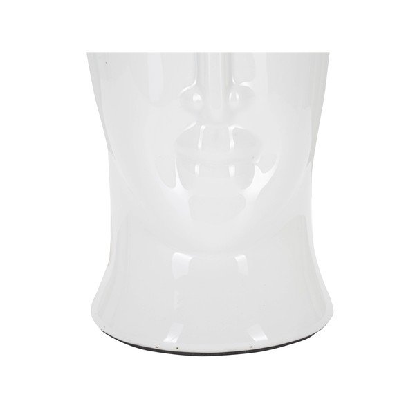 Balta keramikas galda lampa ar auduma abažūru (augstums 46 cm) Statua – Mauro Ferretti-image-3