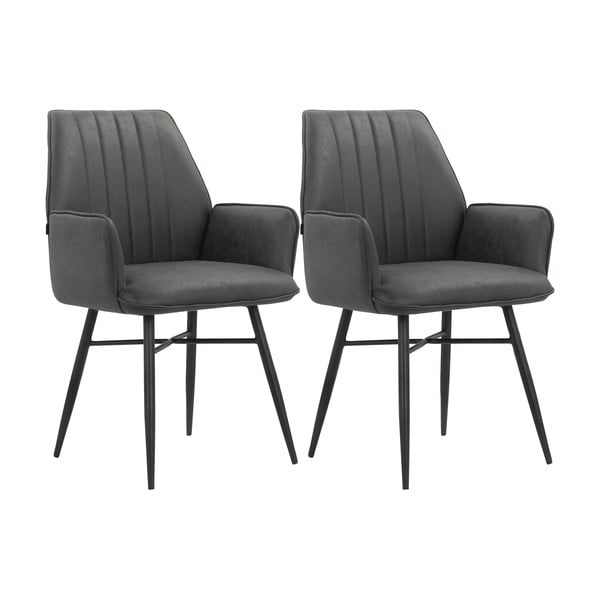 Antracīta pelēki pusdienu krēsli (2 gab.) Anzo – Støraa-image-4