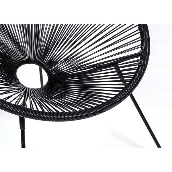 Melnu dārza krēslu komplekts Avocado un galds Loris, ø 35 cm-image-3