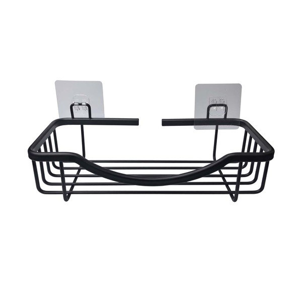 Matēti melns alumīnija vannas istabas plaukts ar uzstādīšanu bez urbšanas Filaire Aluminium – douceur d'intérieur