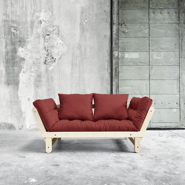 Dīvāns gulta Karup Beat Natural/Passion Red