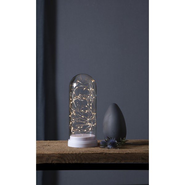 Balta LED gaisma Best Season Glass Dome, augstums 25 cm-image-1