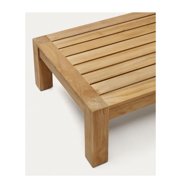 Dabīga toņa tīkkoka masīvkoka žurnālgaldiņš 76x153 cm Forcanera – Kave Home-image-4