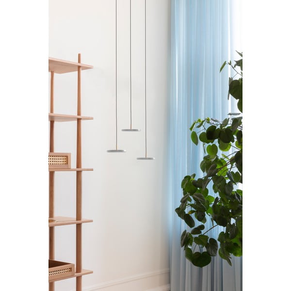 Gaiši pelēka LED piekaramā lampa ar metāla abažūru ø 15 cm Asteria Micro – UMAGE-image-1