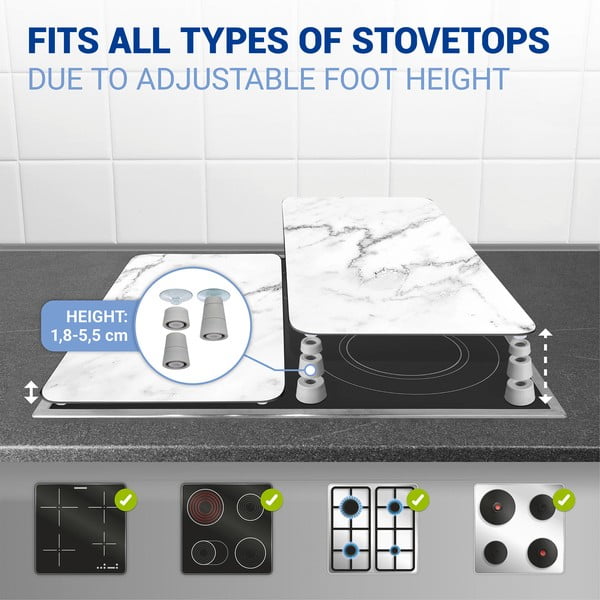 Stikla aizsargplāksnes plītij (2 gab.) Wenko Marble, 52 x 30 cm-image-4