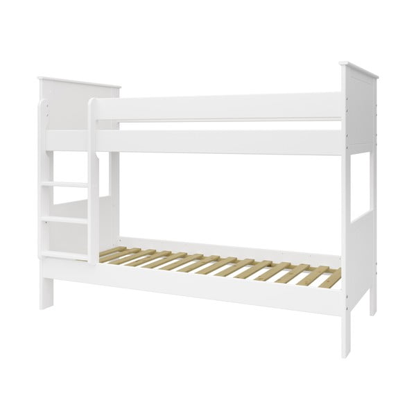 Balta divstāvu gulta bērniem 90x200 cm Alba – Tvilum-image-2