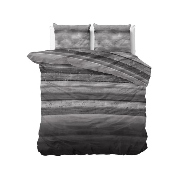 Pelēka flaneļa divguļamā gultasveļa Sleeptime Marcus, 140 x 220 cm