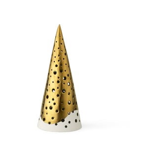 Porcelāna svečturis zelta krāsā Kähler Design Nobili, augstums 19 cm