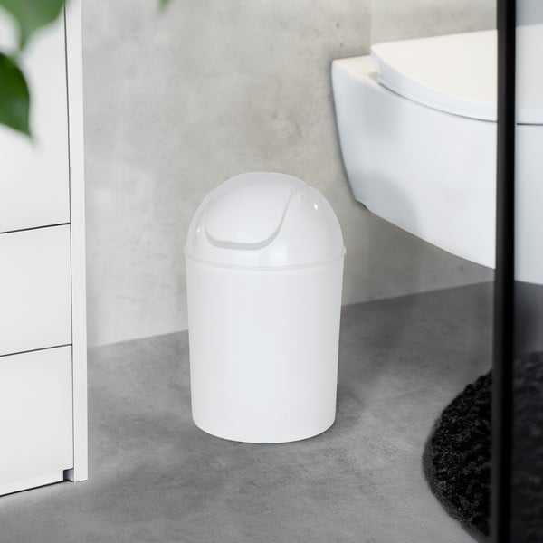 Balta nerūsējošā tērauda atkritumu tvertne 6 l Economic – Wenko-image-1