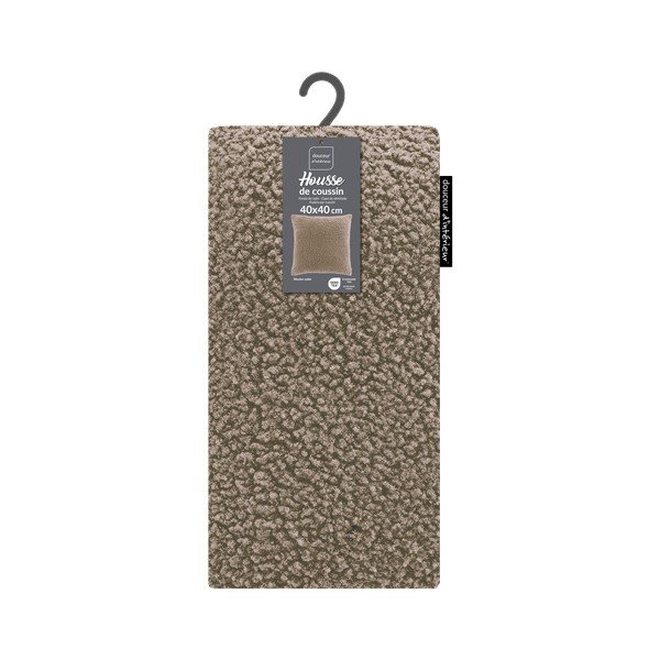 Spilvendrāna no Sherpa flīsa 40x40 cm Woolen – douceur d'intérieur-image-3