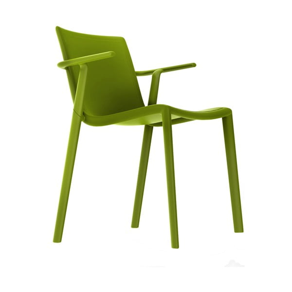 2 olīvu zaļo dārza krēslu komplekts ar roku balstiem Resol Kat