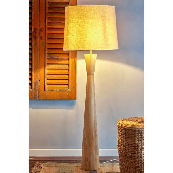Bēša stāvlampa ar auduma abažūru (augstums 130 cm) Leonor – Bloomingville-image-2