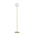 Balta/zelta krāsas stāvlampa ar stikla abažūru (augstums 155 cm) Brisia – Kave Home