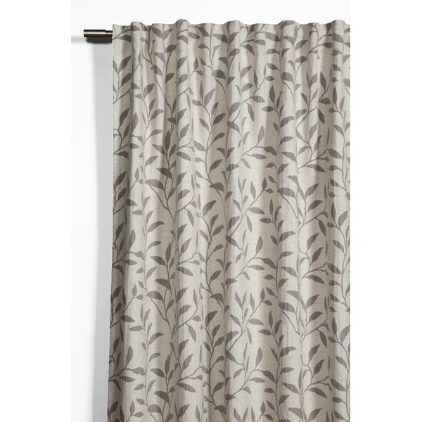 Pelēks/bēšs aizkars no lina maisījuma 140x245 cm List – Sehlbach