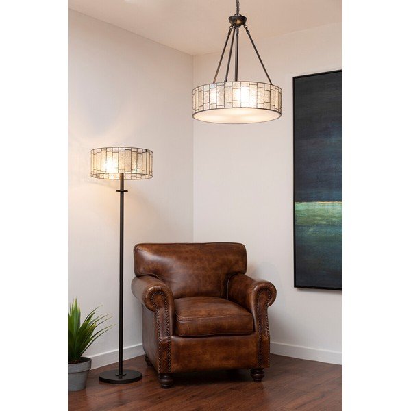 Metāla piekaramā lampa ar stikla abažūru ø 46 cm Waldorf – Premier Housewares-image-1