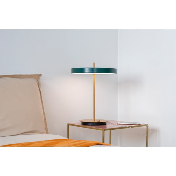 Tumši zaļa LED galda lampa ar regulējamu spilgtumu un metāla abažūru (augstums 41,5 cm) Asteria Table – UMAGE-image-3