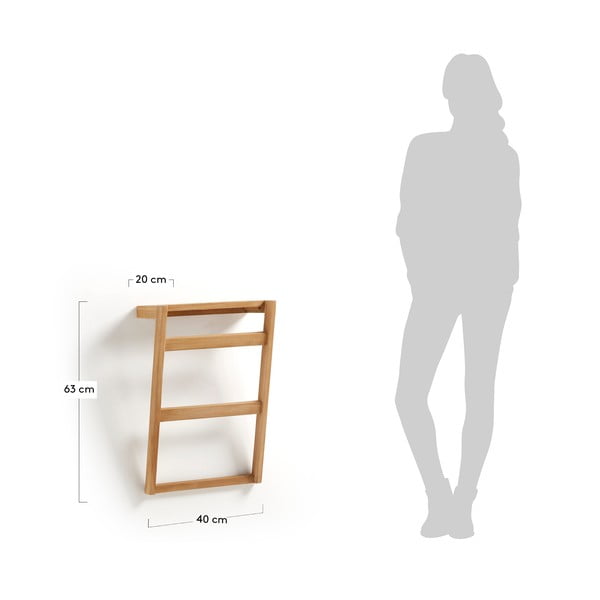 Sienas dvieļu turētājs no tīkkoka Kave Home Sunday-image-4