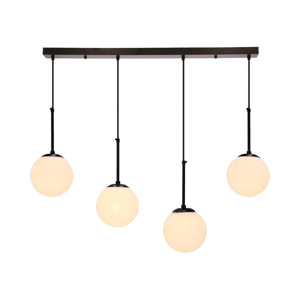 Melna piekaramā lampa ar stikla abažūru 15x84 cm Pompei – Candellux Lighting-image-1