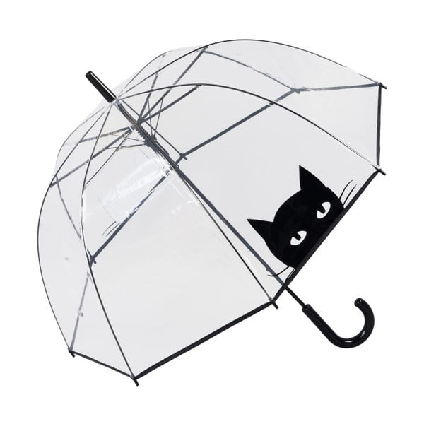 Caurspīdīgs vēja necaurlaidīgs lietussargs Ambiance Looking Cat, ⌀ 85 cm