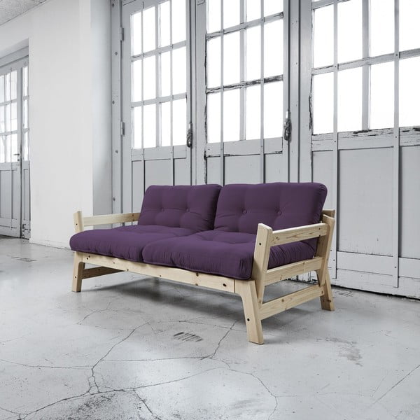 Dīvāns gulta Karup Step Natural/Purple