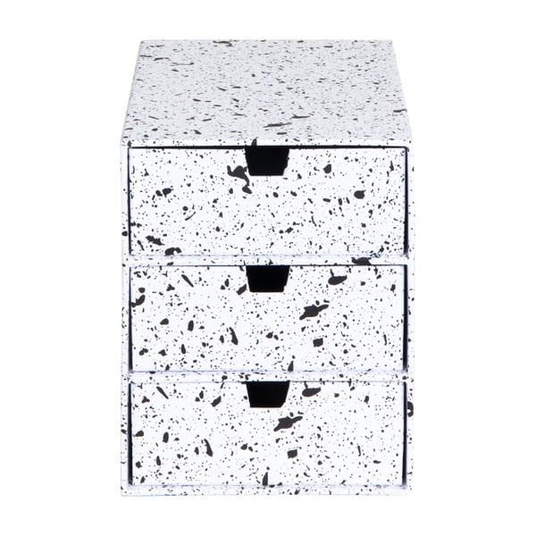 Melnbalta uzglabāšanas kaste ar 3 atvilktnēm Bigso Box of Sweden Ingrid-image-3