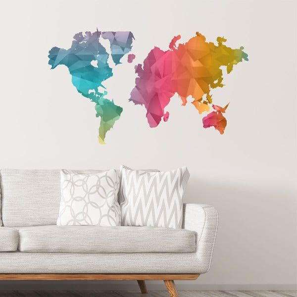 Ambiance Krāsu pasaules kartes uzlīme