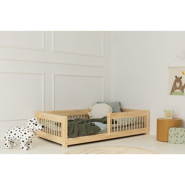 Dabīga toņa priedes masīvkoka bērnu gulta 120x200 cm Mila CPW – Adeko-image-1