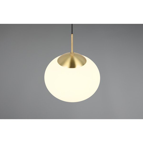 Balta/zelta krāsas piekaramā lampa ar stikla abažūru ø 30 cm Fomento – Trio-image-2