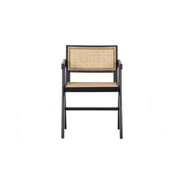 Melns priedes masīvkoka pusdienu krēsls Gunn – WOOOD-image-3