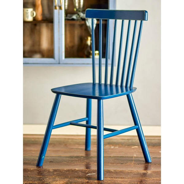 Zili gumijkoka masīvkoka pusdienu krēsli (2 gab.) Mill – Bloomingville-image-1