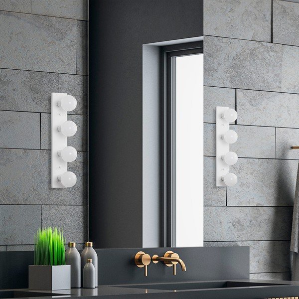 Balta sienas lampa Mirro – Opviq lights-image-4