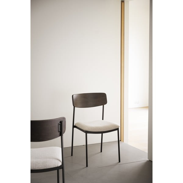 Krēmkrāsas/tumši brūni pusdienu krēsli (2 gab.) Maymont – Rowico-image-4