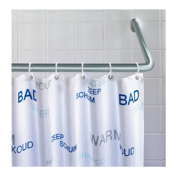 Sudraba universāls stūra stienis dušas aizkaram Wenko Silver, ø 2 cm-image-1