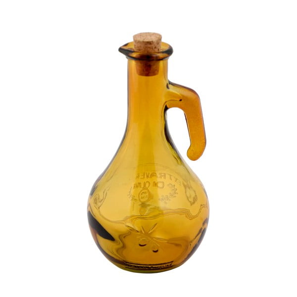 Dzeltena pārstrādāta stikla eļļas pudele Ego Dekor Olive, 500 ml