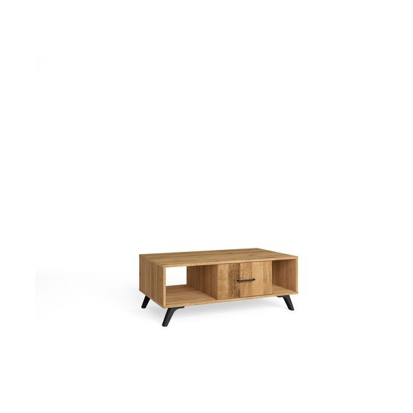 Dabīga toņa žurnālgaldiņš ar ozolkoka imitāciju 60x100 cm Nordic – Marckeric-image-3
