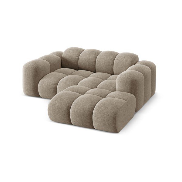 Gaiši brūns stūra dīvāns no šenila auduma (ar labo stūri/ar zvilni) Treno – Cosmopolitan Design-image-2