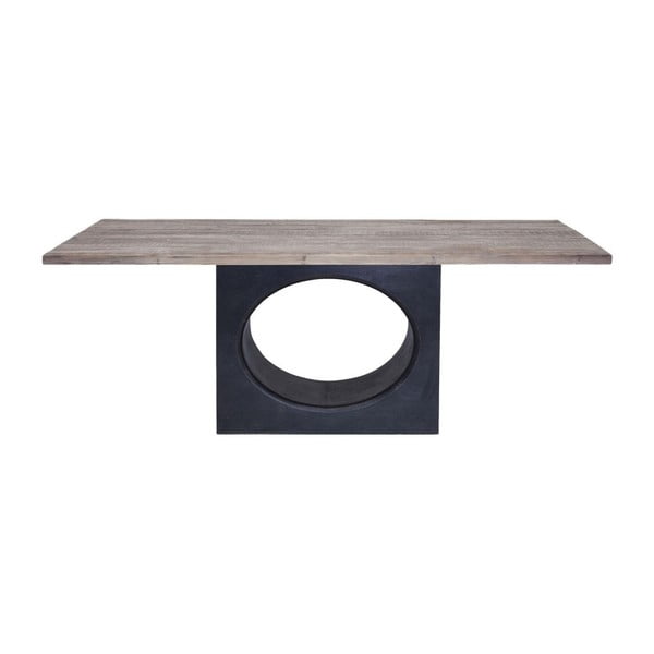 Melns koka pusdienu galds ar augšējo daļu Kare Design Zipper, 200 x 100 cm
