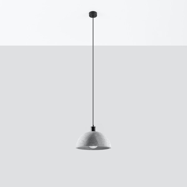 Pelēka piekaramā lampa ø 30 cm Gonzo – Sollux-image-2