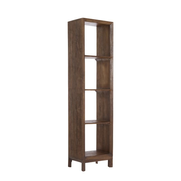 Dabīga toņa mango masīvkoka grāmatplaukts 48x190 cm Sondrio – Light & Living-image-2