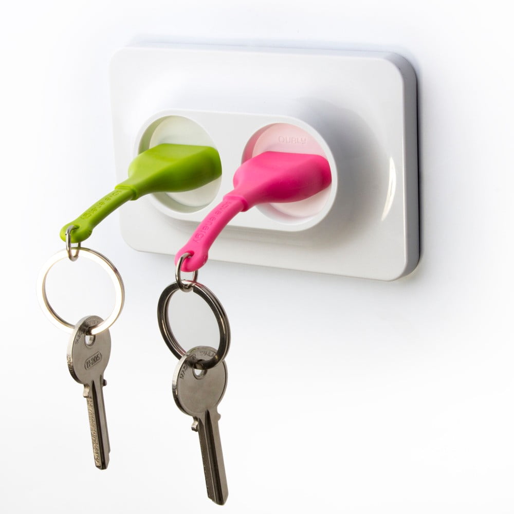 Atslēgas atslēgu gredzens, zaļš/rozā