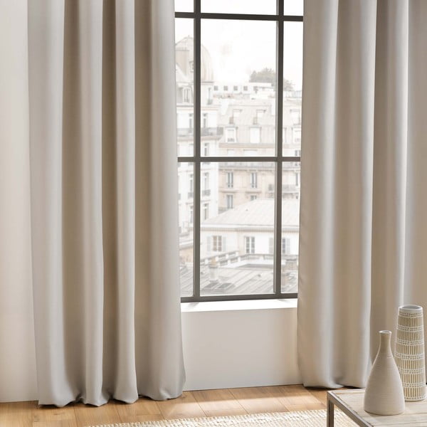 Krēmkrāsas gaismu necaurlaidīgs aizkars 135x280 cm Occult – douceur d'intérieur-image-2
