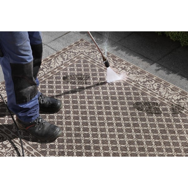 Pelēks un krēmkrāsas āra paklājs NORTHRUGS Royal, 160 x 230 cm-image-1