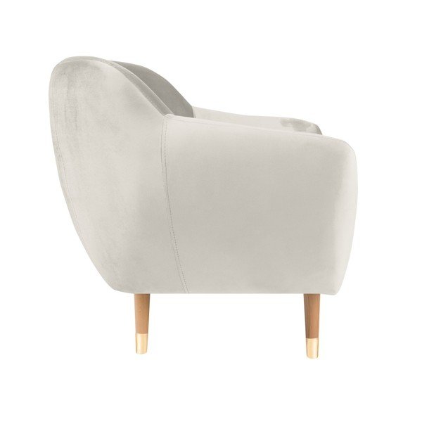 Krēmkrāsas samta krēsls Mazzini Sofas Benito-image-3