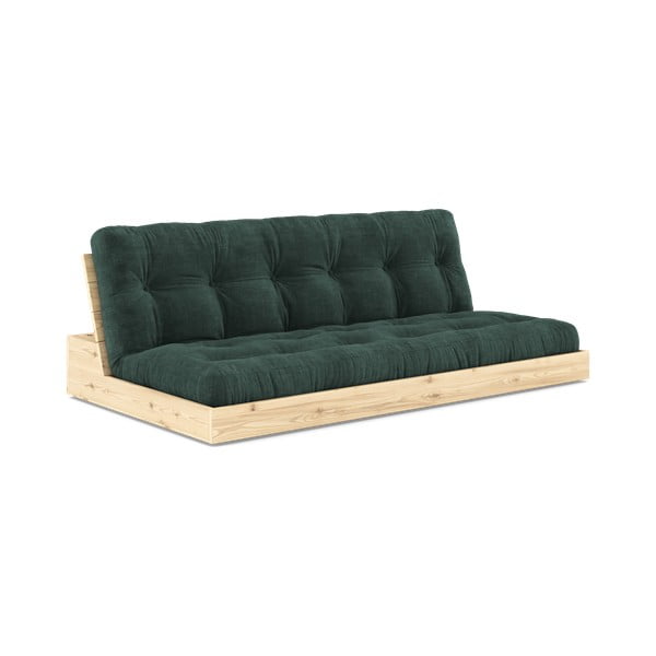Tumši zaļš velveta izvelkamais dīvāns 196 cm Base – Karup Design