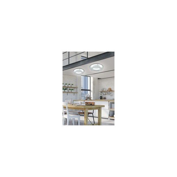 Sudraba krāsas LED griestu lampa ar metāla abažūru 40x40 cm Merle – Candellux Lighting-image-1