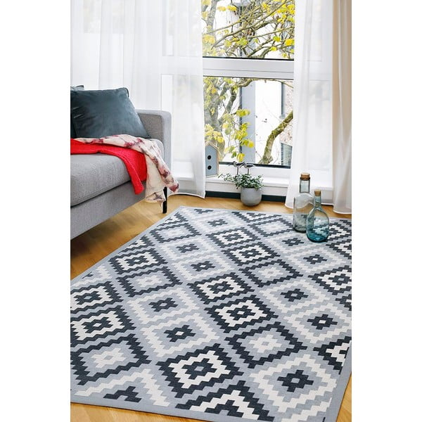 Pelēks divpusējs paklājs Narma Saka, 100 x 160 cm-image-3