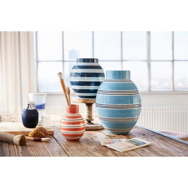 Zila keramikas vāze Kähler Design Nuovo, augstums 30 cm-image-2